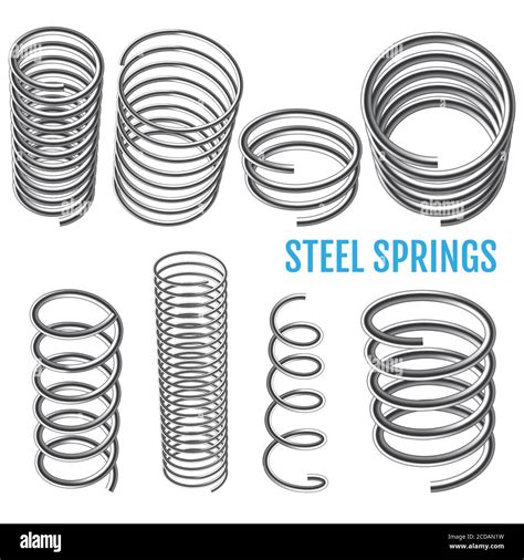 Compression Springs Stock Vector Images Alamy