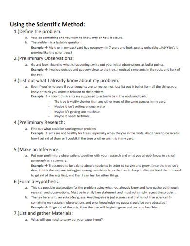 Scientific Method 99 Examples Format How To Use Pdf