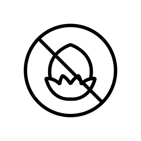 ban on nuts icon vector outline illustration 9930553 Vector Art at Vecteezy
