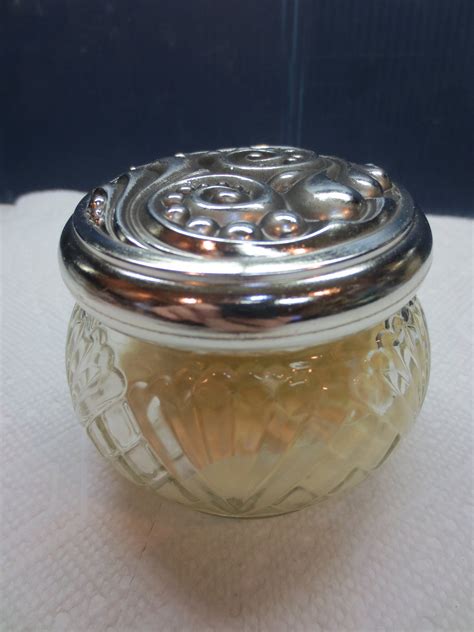 Vintage Avon Rich Moisture Cream Silvertone Vanity Jar Almost Etsy