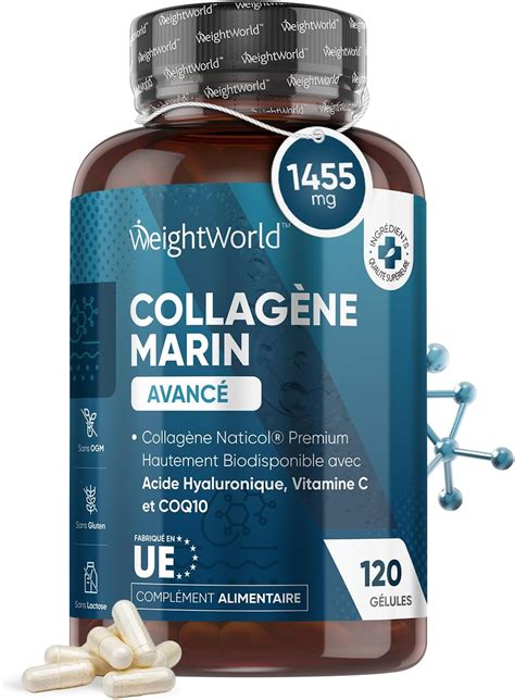 Collagène Marin Acide Hyaluronique 120 Collagene Marin Gélules Avec