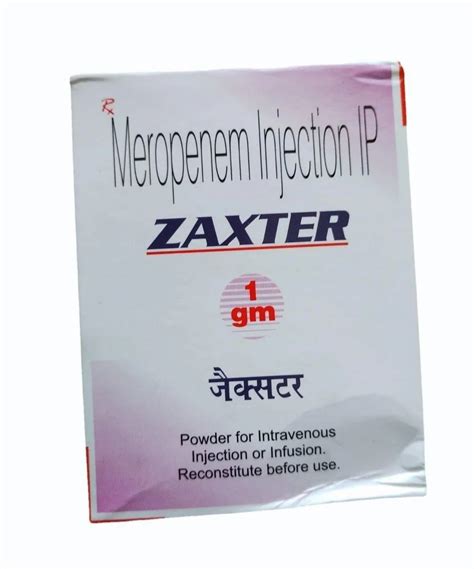 1gm Zaxter Meropenem Injection Ip 10 Ml At Rs 1067 Vial In Prayagraj Id 2853691300330