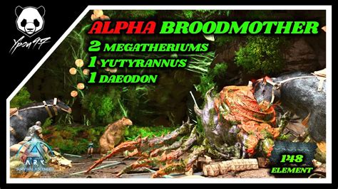 Easy Alpha Broodmother Boss Fight 2 Megatheriums Official Pve Ark