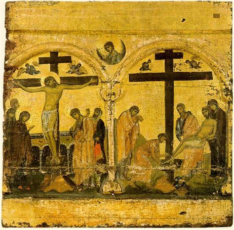Распятие. Снятие с Креста. Монастырь Ватопед, Афон. Иконостас XII в ...