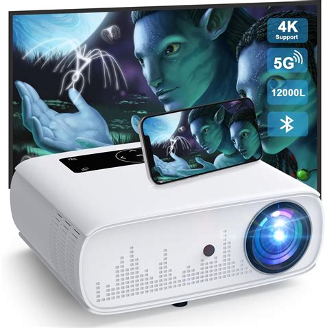 Topvision Videoprojecteur WiFi 5G Bluetooth Projecteur 12000 Lux Natif