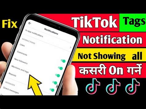 How To Fix Tiktok Not Showing Notification Tag Tiktok Tags