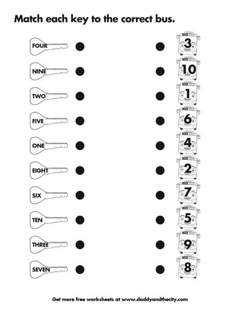 Matching Words And Numbers Worksheet The Filipino Homeschooler