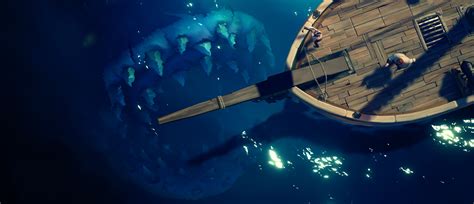 Top View Sea Monsters Sea Of Thieves Ship Meg Hd Wallpaper Rare