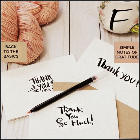 Handwritten Thank You Cards, Thank You Notes with envelopes