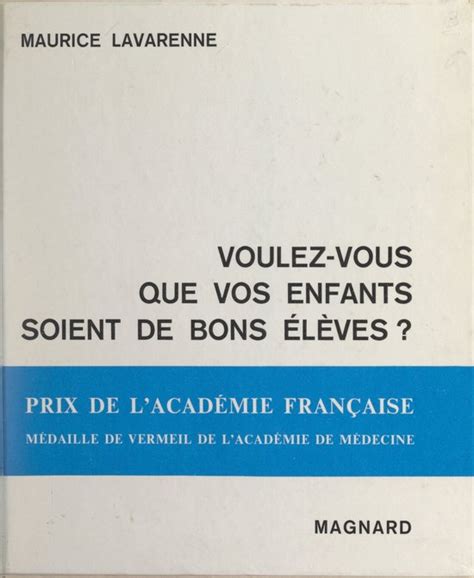 Voulez vous que vos enfants soient de bons élèves ebook Maurice