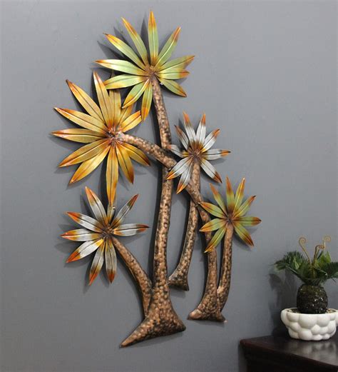 Buy Iron Decorative Tree Wall Art In Gold By Malik Design At Off By