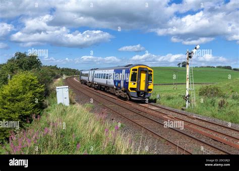 Northern Rail Class 158 Diesel Train 158782 Passing The Semaphore Signal At Hellifield North