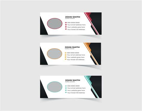 Corporate email signature banner vector template 25337524 Vector Art at ...