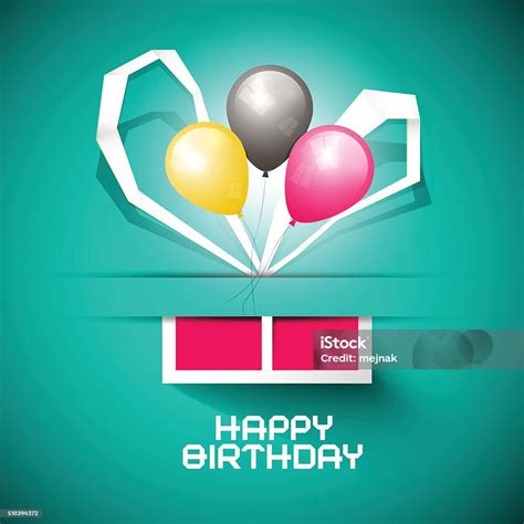 Happy Birthday Paper Card Stock Illustration Download Image Now