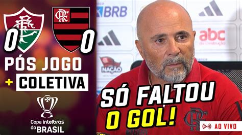 Pós Jogo De Fluminense X Flamengo Coletiva Jorge Sampaoli Copa Do