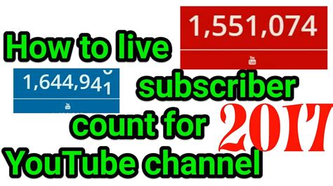 How To Live Subscriber Count For YouTube YouTube