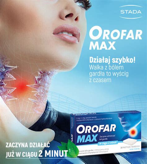 Orofar Max Pastylki Do Ssania Na B L Gard A Sztuk Cena Opinie