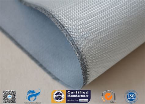 0 5mm 530gsm Grey Silicone Coated Fiberglass Fabric Plain Weave Heat