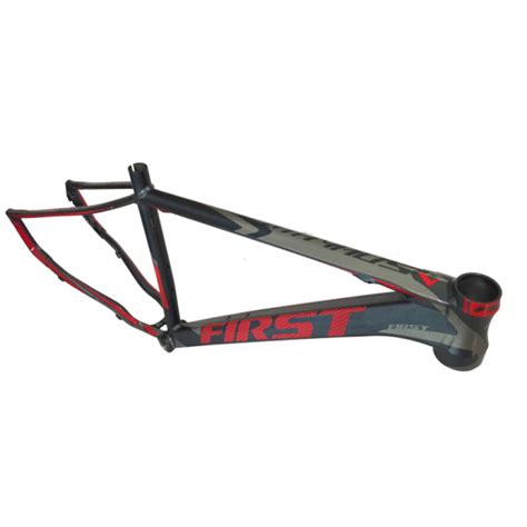 Quadro First Athymus Alum Mtb Cinza Vermelho