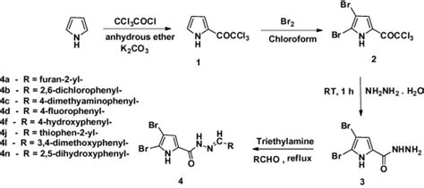 Synthesis Of N Arylidene 4 5 Dibromo 1H Pyrrole 2 Carbohydrazides