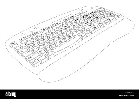 Computer Keyboard Outline