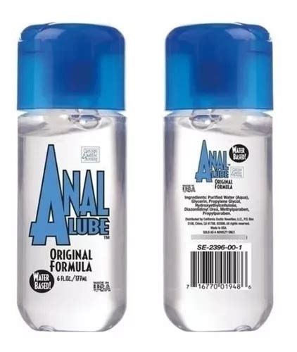 Lubricante Anal Lube Natural Sedoso Original Formula Oz Env O Gratis