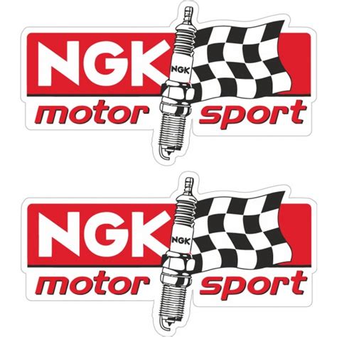 2x Ngk Motor Sport Stickers Decals Decalshouse