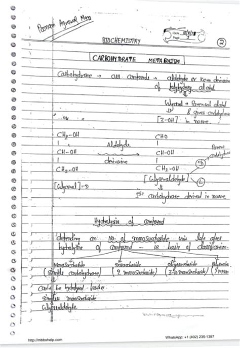 Solution Biochemistry Handwritten Notes For Neet And Mbbs Part