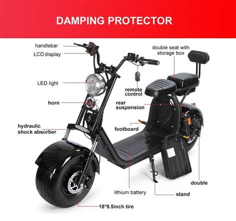 Ecorider Inch Fat Tire W V Ah Wheel Electric Scooter With