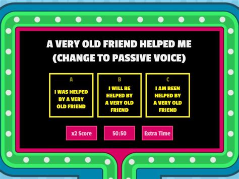 Active Passive Voice Choose The Correct Option Gameshow Quiz