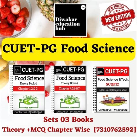 Cuet Pg Food Science Scqp Set Of Books Theory Mcq As Per