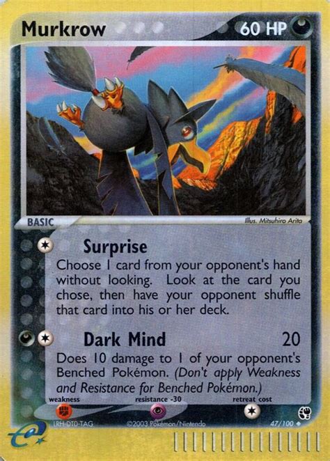 Murkrow 2003 EX Sandstorm 047 100 Reverse Holo Price Guide Sports