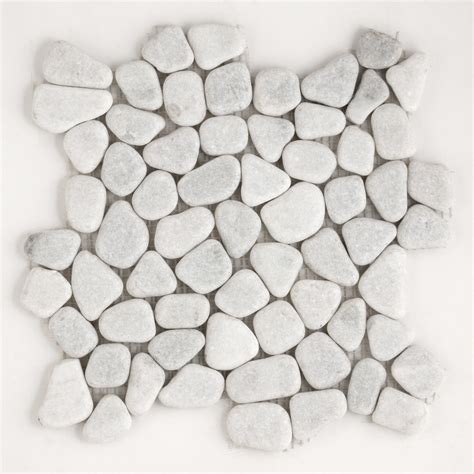 Stonestories Crystal white Flat Pebble Mosaic Tile for Wall Cladding ...