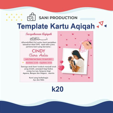 Jual COD KARTU AQIQAH KARTU TASYAKURAN AQIQAH KARTU UCAPAN