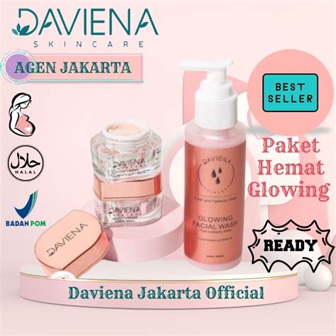 Jual Daviena Skincare Glowing Series Paket Hemat Shopee Indonesia