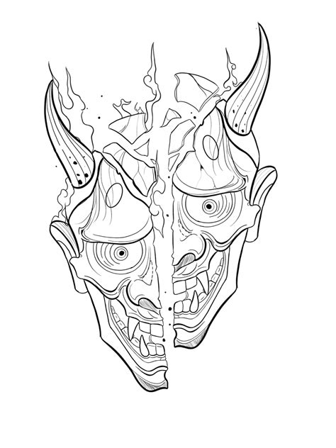 Oni Mask Tattoo Designs With Meaning Tattoosboygirl