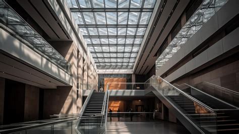 Una Vista Del Atrio Desde La Planta Baja Del Museo De Las Artes Foto