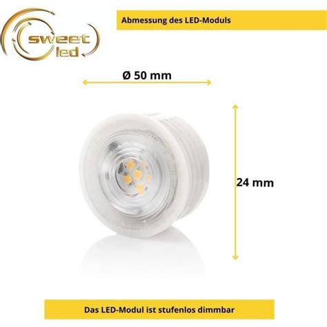 Module Led À Intensité Variable Ultra Plat 5 W Ø 50 X 24 Mm 230 V 50 Hz