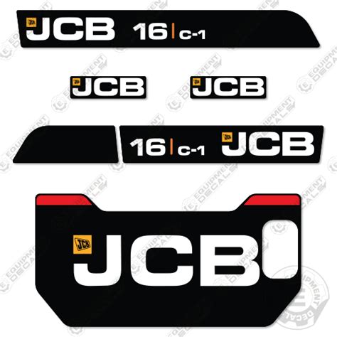 Fits Jcb 16c 1 Decal Kit Mini Excavator Equipment Decals