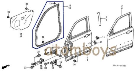 FOR HONDA CRV CR V SPORT RD4 RD5 RD6 RD7 RD8 RD9 4 DOOR SEAL RUBBER