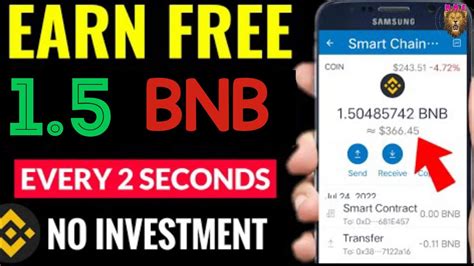 Earn Free Bnb Every Seconds On Trust Wallet With Payment Proof