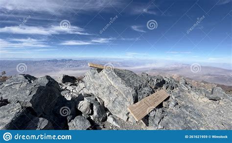 Top of the Telescope Peak in Death Valley, California Against a Blue ...