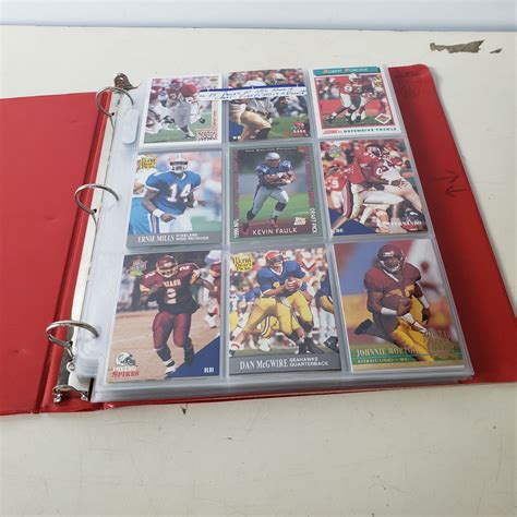 BINDER OF 135 NFL ROOKIE CARDS - Big Valley Auction