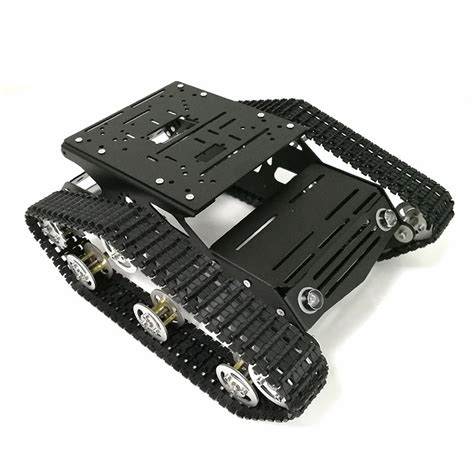 Metal Robot Tank Chassis Car Tracked Tank Model Y100 With Solid