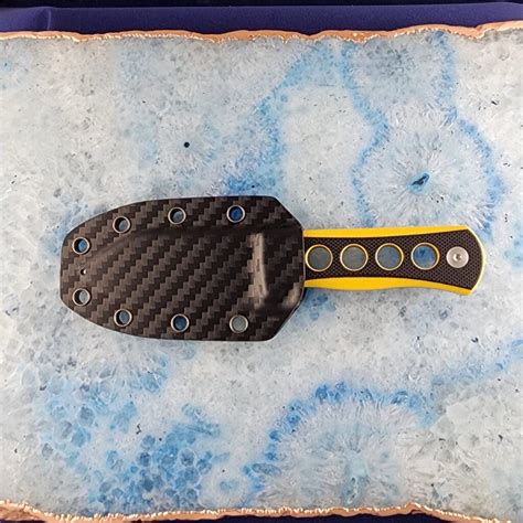 QSP Canary with Black and Yellow G10 handle and 14C28N Blade For Sale ...