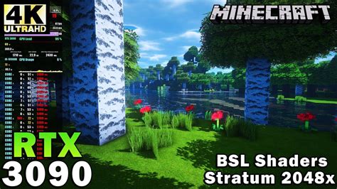 Minecraft 4K RTX 3090 Ultra Graphics Stratum 2048x BSL Shaders