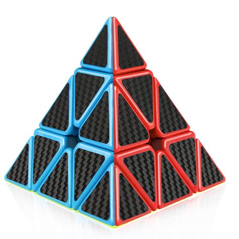 D FantiX Carbon Fiber 2x2 3x3 Pyramid Speed Cube Bundle 2by2 3by3