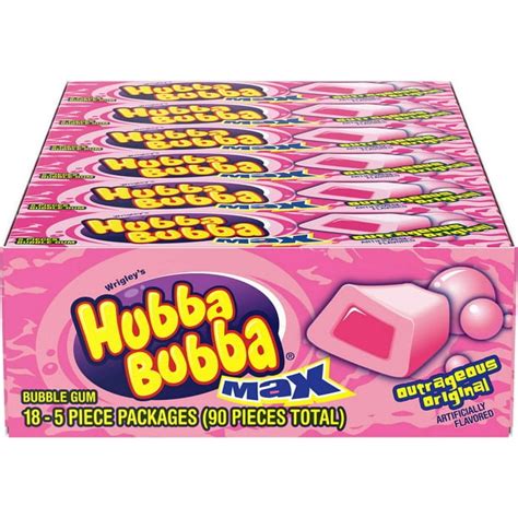 Hubba Bubba Max Gum 5 Pieces 18 Ct