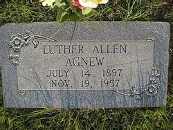 Luther Allen Agnew M Morial Find A Grave