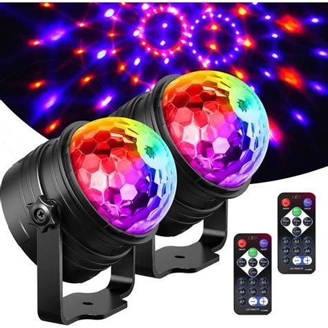 Lampe De Scène Boule Disco 2 Pièces Jeux De Lumière Soirée Boule à